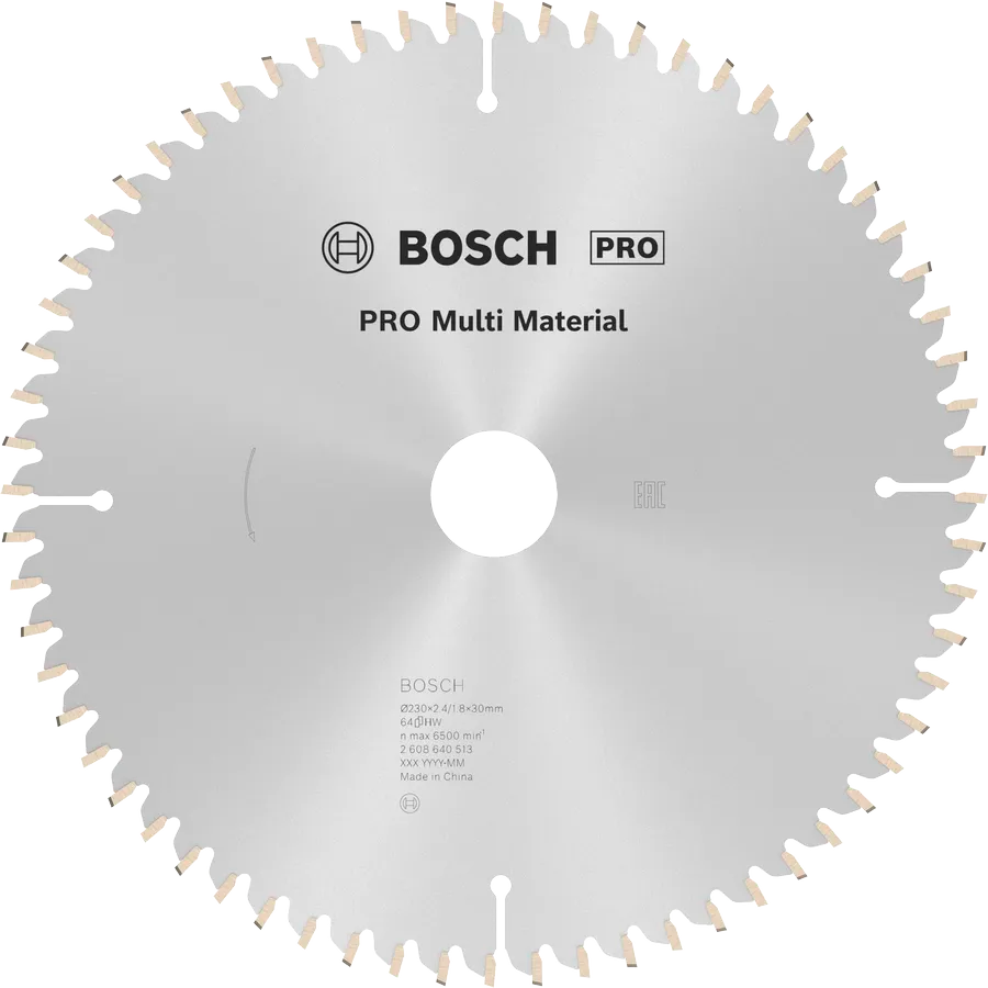 Bosch PRO Multi Material cirkelzaagblad, 230 x 2,4 x 30 mm