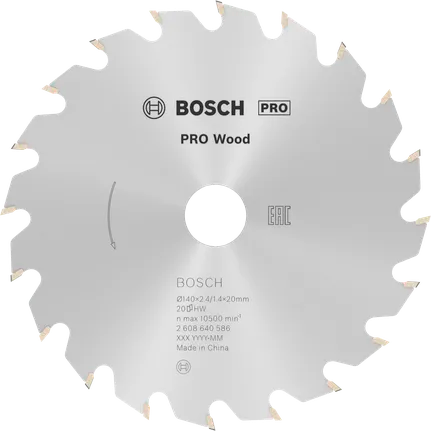PRO Wood cirkelzaagblad, 140 x 2,4 x 20 mm, T20