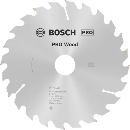 PRO Wood cirkelzaagblad, 180 x 2,6 x 30 mm, T24