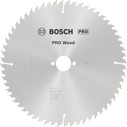 Bosch PRO Wood Cirkelzaagblad – 250 x 3,2 x 30 mm, T60