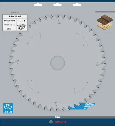 Bosch PRO Wood Cirkelzaagblad 400 x 3,5 x 30 mm, T36