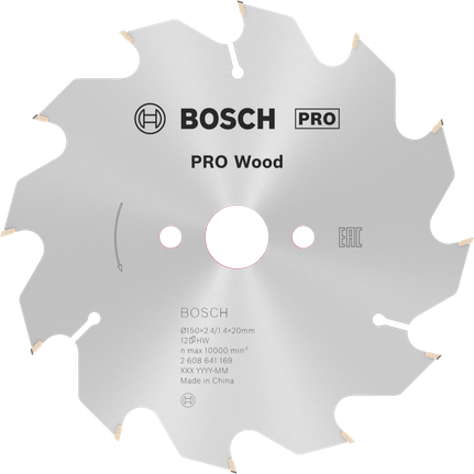 Bosch PRO Wood cirkelzaagblad, 150 x 2,4 x 20 mm