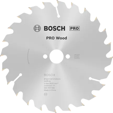 Bosch PRO Wood cirkelzaagblad, 160 x 1,8 x 20 mm