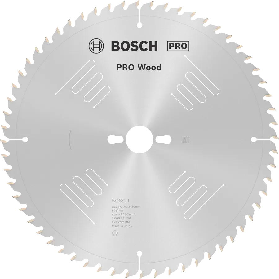 Bosch PRO Wood cirkelzaagblad, 305 x 3,2 x 30 mm, T60