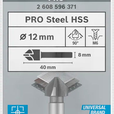 PRO Steel HSS Verzinkboor