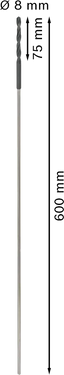 Installatieboor 8 mm x 600 mm