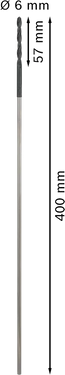 Installatieboor 6 mm x 400 mm