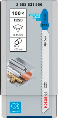 Decoupeerzaagblad Alu - T127D - 100 mm