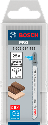 PRO Hardwood Clean Reverse T101BRF decoupeerzaagblad