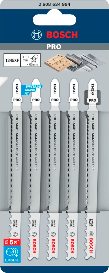 Bosch PRO Multi Material thick and thin T345XF Decoupeerzaagblad