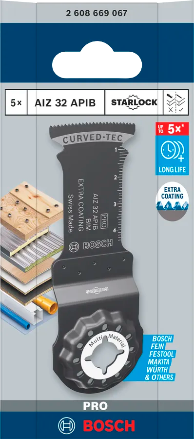 Bosch PRO AIZ 32 APIB Invalzaagblad 32 x 50 mm – 5 stuks