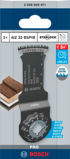 Bosch PRO AIZ 32 BSPIB Multitool Zaagblad 32 x 50 mm – 5 stuks