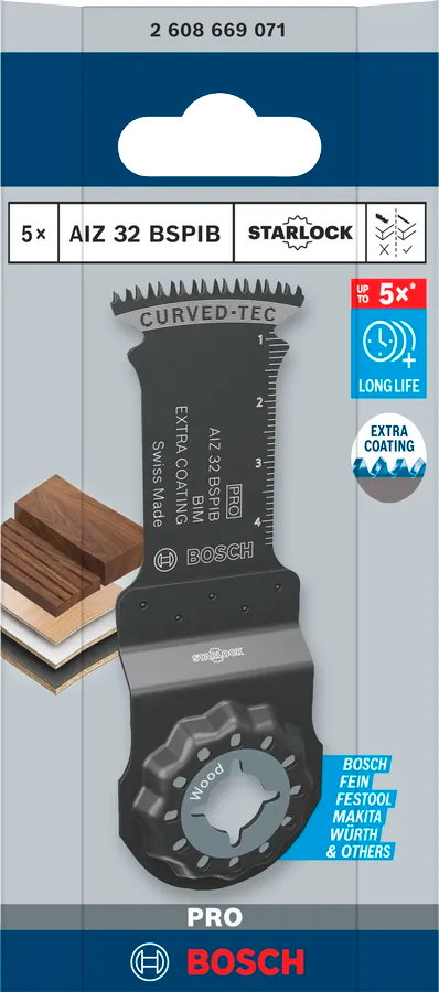 Bosch PRO AIZ 32 BSPIB Multitool Zaagblad 32 x 50 mm – 5 stuks