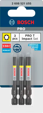 Bit T25-T40 - 55 mm - 3st