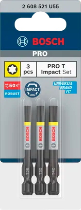 PRO T Impact bits T25 / T30 / T40, 55 mm