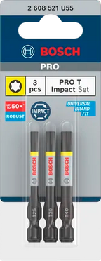 PRO T Impact bits T25 / T30 / T40, 55 mm