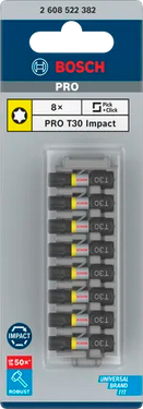 Bit T30 - 25 mm - 8st