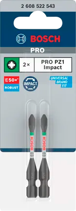Bosch PRO PZ1 Impact Bit – 55 mm (2-delig)