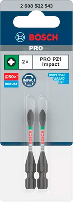 Bosch PRO PZ1 Impact Bit – 55 mm (2-delig)