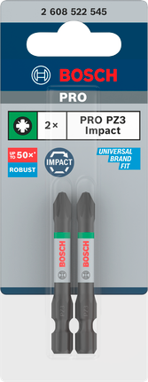 Bosch PRO PZ3 Impact Bit – 55 mm (2-delig)
