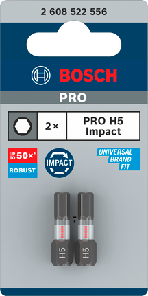 Bosch PRO Hex Impact Bit H5 – 25 mm (2-delig)