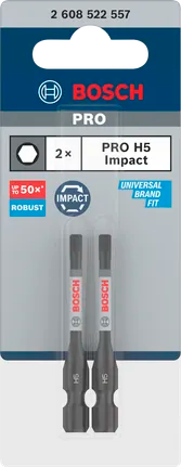 Bosch PRO Hex Impact Bit H5 – 55 mm (2-delig)