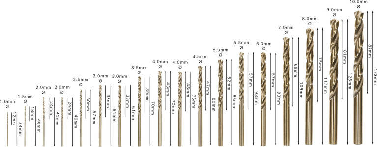 PRO Stainless Steel HSS Co Spiraalboorset 18 Delig
