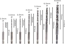 Bosch PRO Wood HSS Brad Point Boorset 7-delig