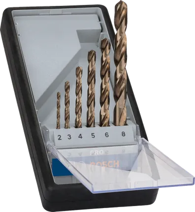 PRO Stainless Steel HSS Co Spiraalboorset 6 Delig