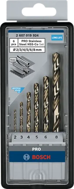 PRO Stainless Steel HSS Co Spiraalboorset 6 Delig