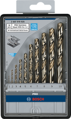 PRO Stainless Steel HSS Co Spiraalboorset 10 Delig
