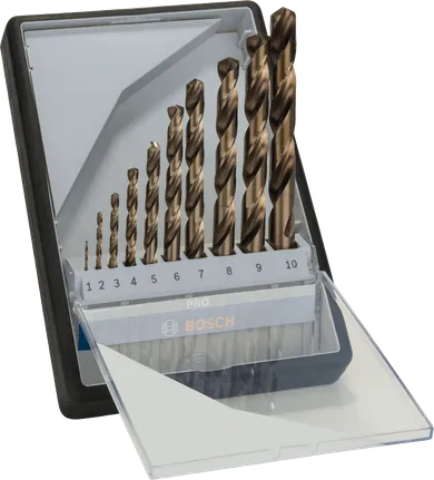 PRO Stainless Steel HSS Co Spiraalboorset 10 Delig
