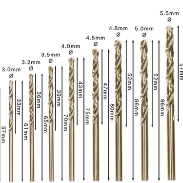 PRO Stainless Steel HSS Co Spiraalboorset 13 Delig