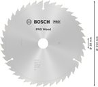 Bosch PRO Wood cirkelzaagblad, 254 x 2/1,4 x 30 mm