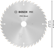 Bosch PRO Wood cirkelzaagblad, 254 x 2 x 30 mm, T40