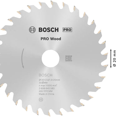 Zaagblad Wood - 130 mm x 20 mm x 30T