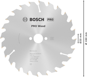 PRO Wood cirkelzaagblad, 160 x 2,6 x 20 mm, T24