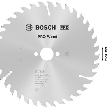 Zaagblad Wood - 160 mm x 20 mm x 36T
