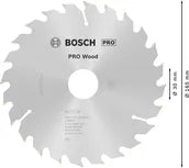 PRO Wood cirkelzaagblad, 165 x 2,6 x 30 mm, T24