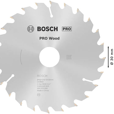Zaagblad Wood - 165 mm x 30 mm x 24T