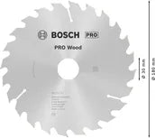 PRO Wood cirkelzaagblad, 180 x 2,6 x 30 mm, T24