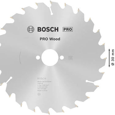 Zaagblad Wood - 200 mm x 30 mm x 24T