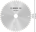 Bosch PRO Wood cirkelzaagblad, 230 x 2,8 x 30 mm, T48
