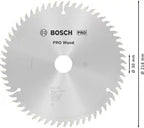 Bosch PRO Wood cirkelzaagblad, 216 x 2,8 x 30 mm, T60