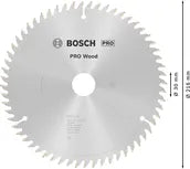 Bosch PRO Wood cirkelzaagblad, 216 x 2,8 x 30 mm, T60