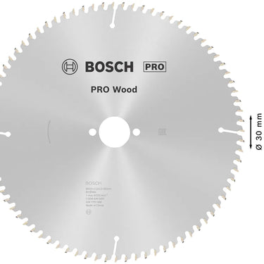 Zaagblad Hout - 250 mm x 30 mm x 80T