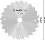 Bosch PRO Wood cirkelzaagblad, 235 x 2,8 x 30 mm, T24