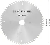 Bosch PRO Wood cirkelzaagblad, 250 x 3,2 x 30 mm, T60
