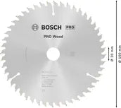 Bosch PRO Wood cirkelzaagblad, 160 x 2,6 x 20 mm, T48