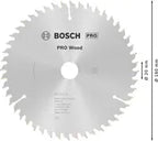 Bosch PRO Wood cirkelzaagblad, 160 x 2,6 x 20 mm, T48